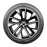 18 inch double 5-spoke partially smoked black aluminum alloy wheels