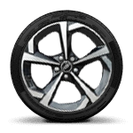 19 inch 5-spoke dual color aluminum alloy wheels