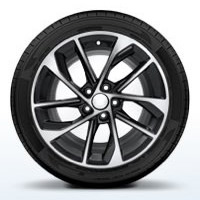 17 inch dual 5-spoke dual color aluminum alloy wheels